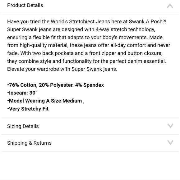 Super High Waisted Stretchy Jeans - Picture 4 of 4